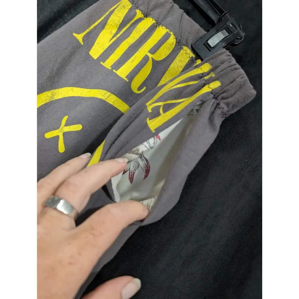 Upcycled Band Tee Shorts - Nirvana